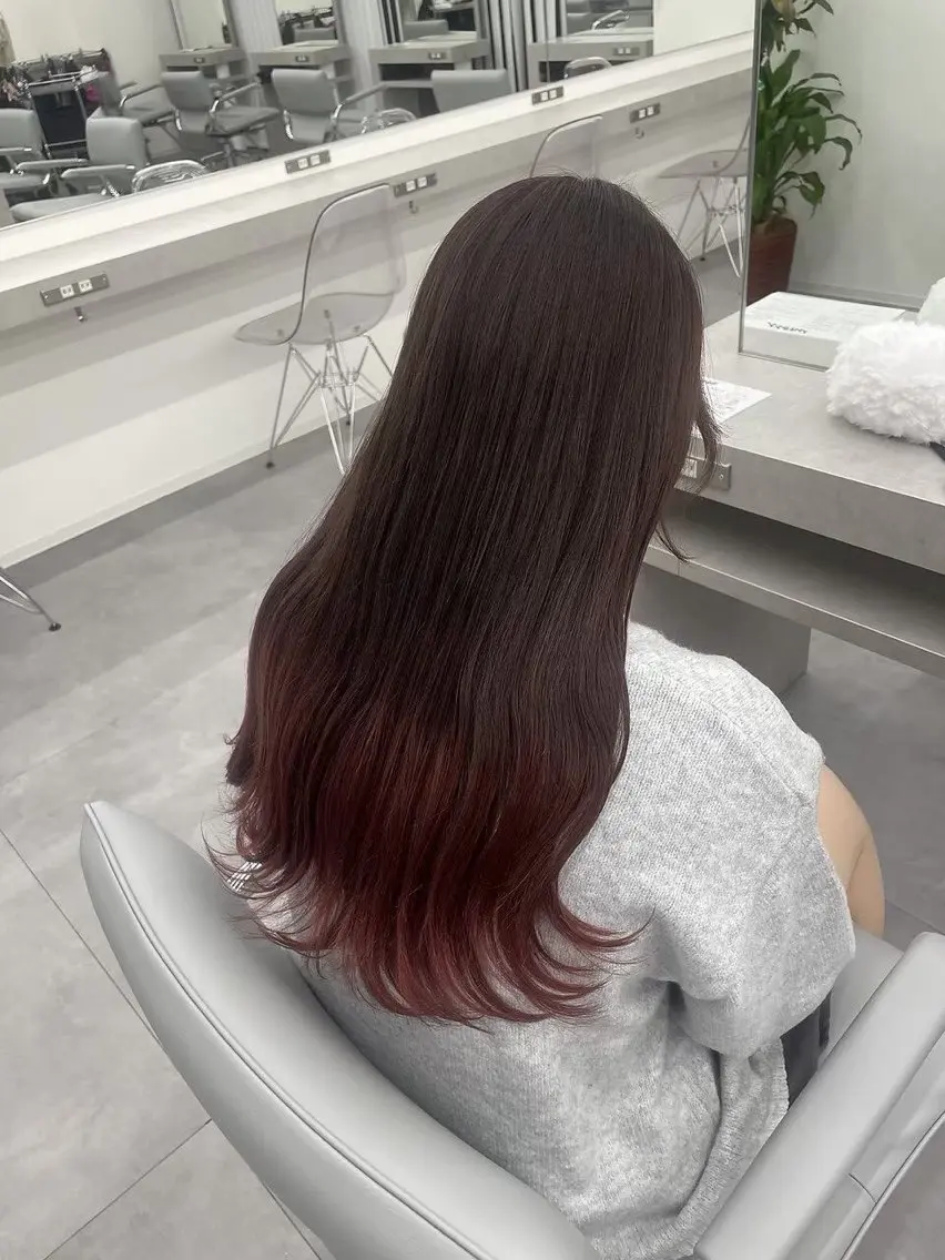 ロング 🖤韓国風カラー🩷 /ツヤ髪✨️はるかのヘアスタイル