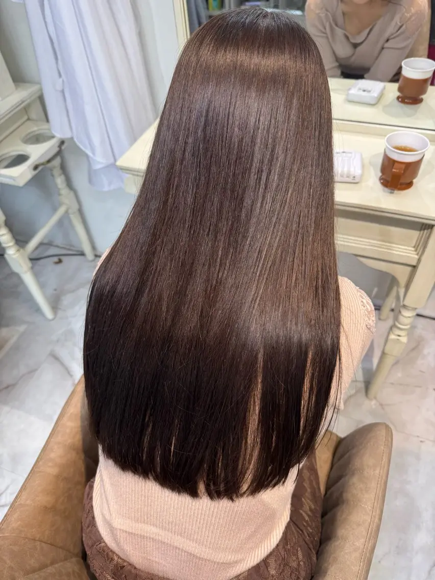 ロング パーマ 髪質改善 酸性ストレート ストレートパーマ 20日◎髪質改善 misatoのヘアスタイル