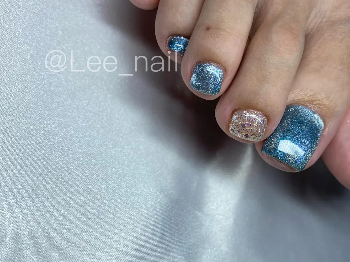 ネイル フットネイル マグネットネイル フットネイル Lee_ nailのネイルデザイン