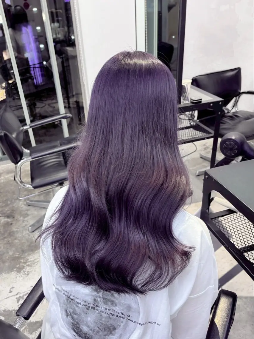 カラー ブリーチ 透明感カラー ネイビーカラー オレンジ ピンクカラー ヘアカラー トリートメント 🍒似合わせ×ハイト ーン/ユリナ🍒のヘアスタイル