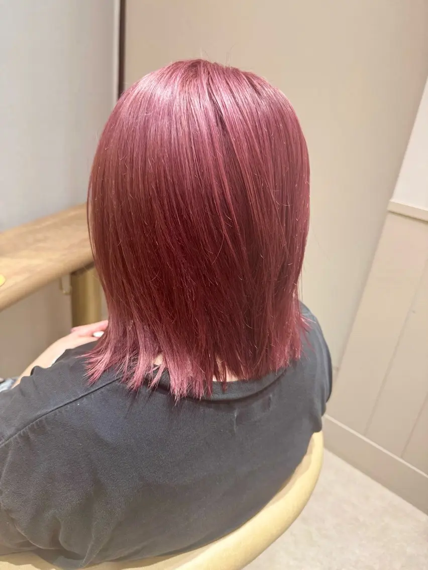 【🍒1日1名様限定🍒】ブリーチリタッチ+ケアカラー+3stepトリートメント✨️ブリーチモデル募集中の写真