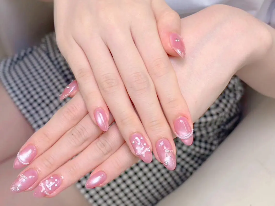 ネイル 💕リリチップ 長持ち得意🩷のネイルデザイン