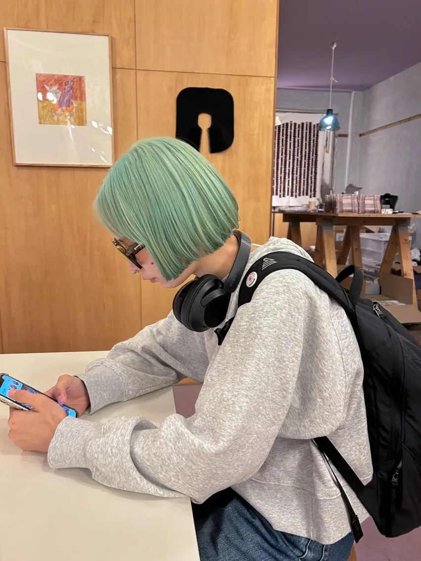 カラー ハイトーンカラー ボブ ヘアカラー AKO .のヘアスタイル