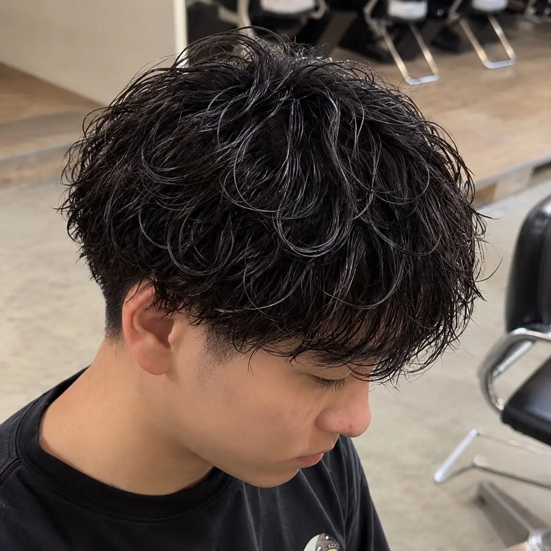 パーマ メンズ カット パーマ 縮毛矯正/ツイスパ /ショート/結希のヘアスタイル