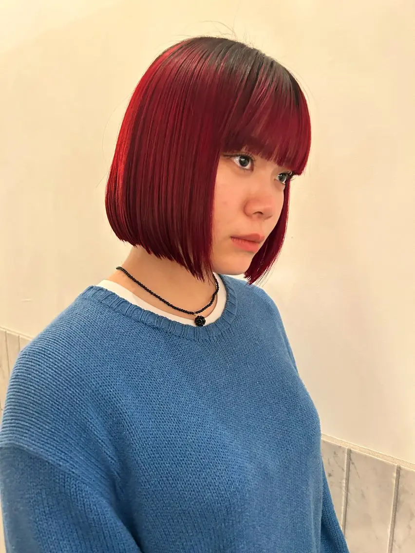 ショート カラー ブリーチ デザインカラー Terve. 水野 菜々香のヘアスタイル