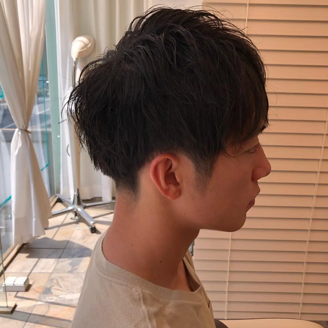ショート カラー パーマ メンズ カット メンズサロン💈 吉岡陽【中野】のヘアスタイル