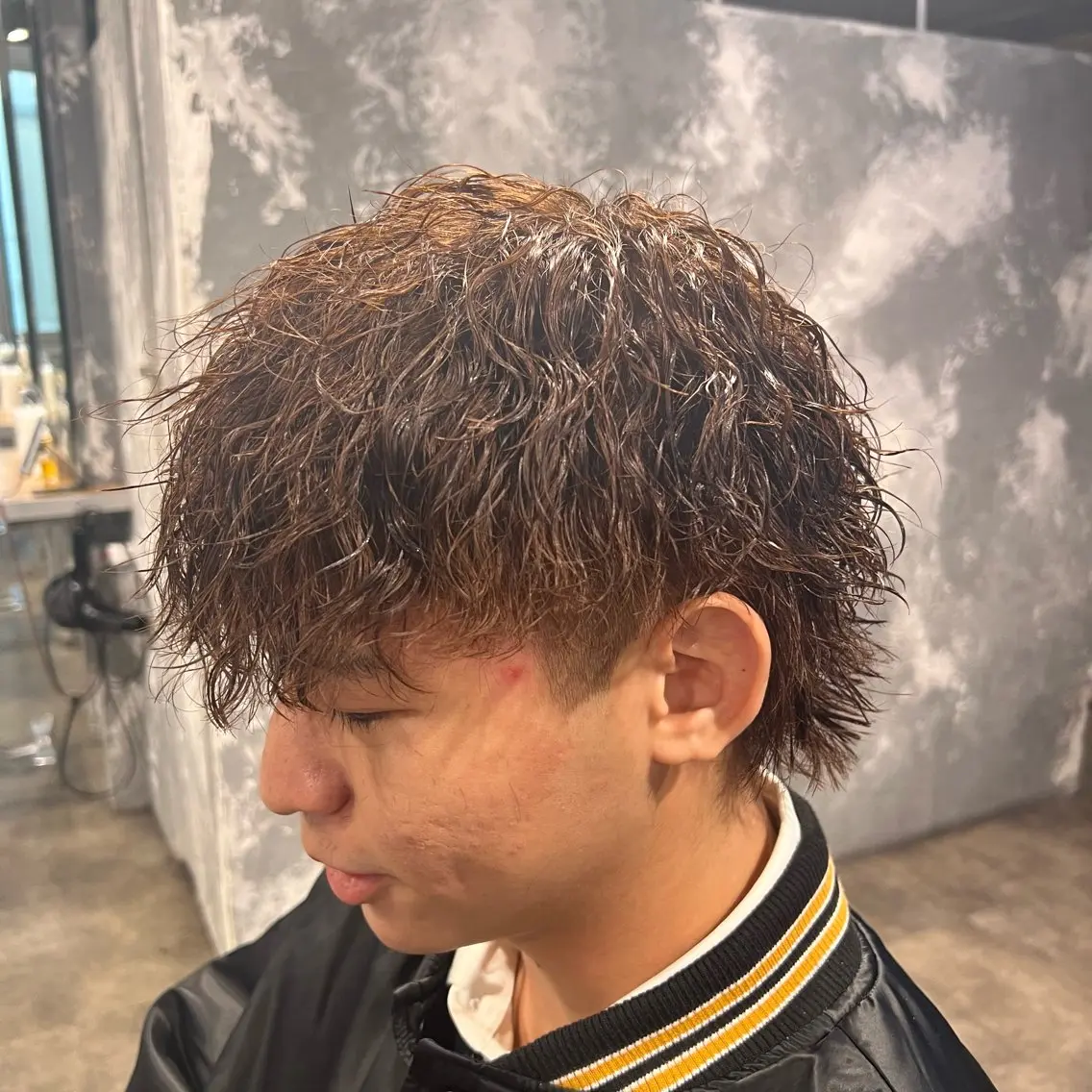 ショート カラー パーマ ヘアアレンジ メンズ キッズ アップバング センターパート メンズハイライト マッシュ メンズパーマ 🔷横浜1のパーマ 職人🔷将太郎のヘアスタイル