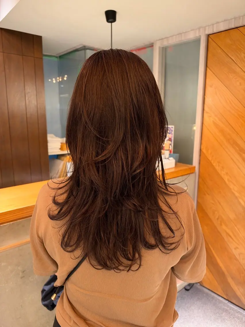 ロング カラー ブラウンカラー レイヤーカット ヘアカラー ﾕｳﾅ/ ショートカット🐰のヘアスタイル