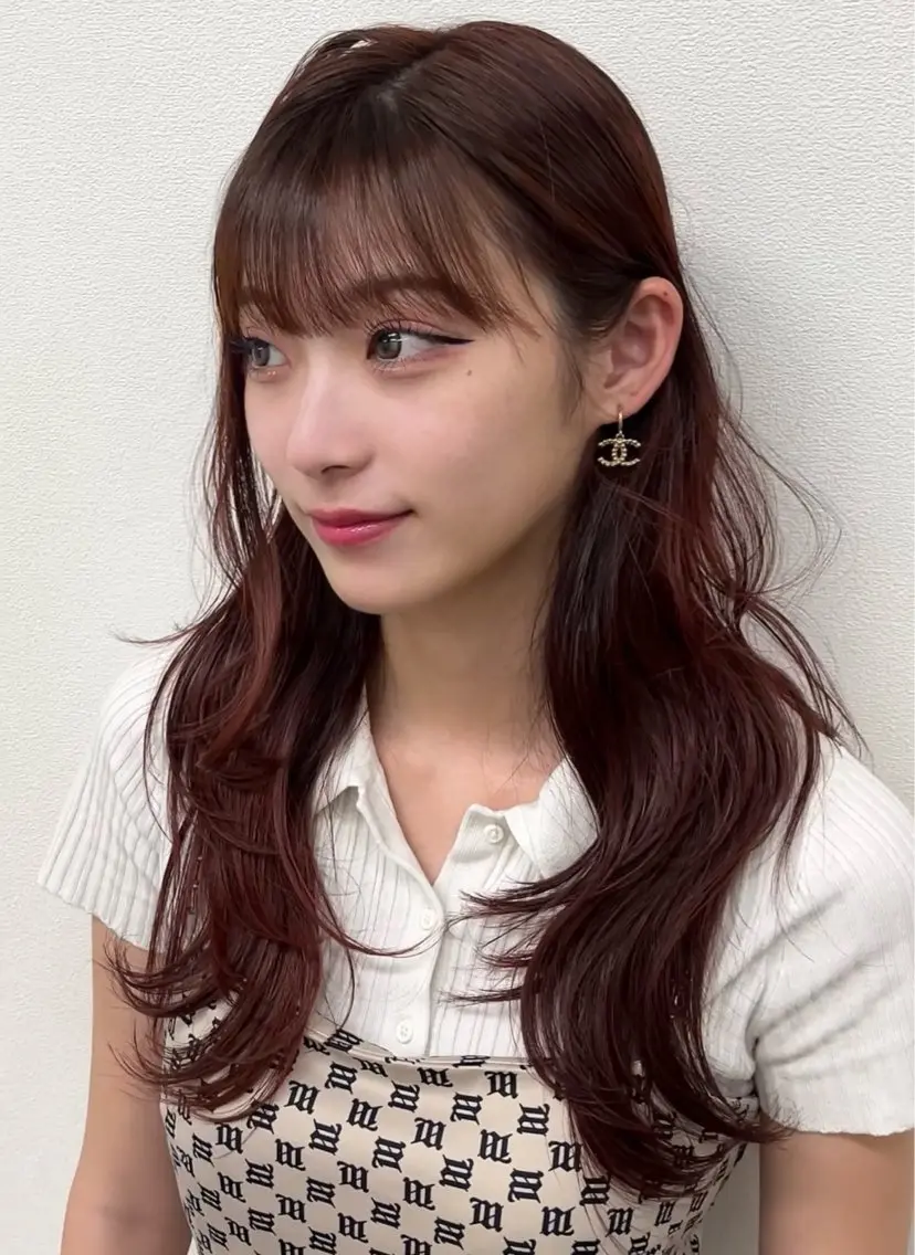 ロング カット ヘアカラー トリートメント 石原 悠貴のヘアスタイル