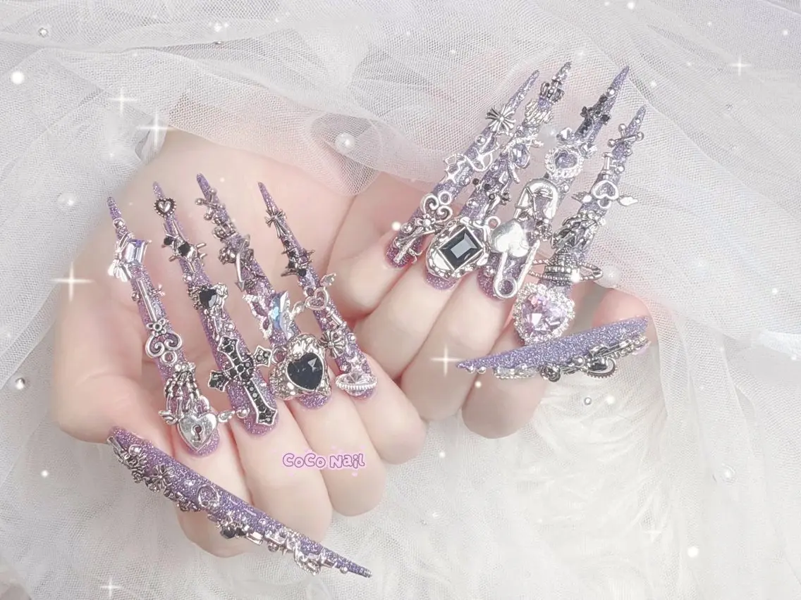 ロング カラー ピンクカラー ロング ハンドネイル CoCo Nail 長さ出し専門店のネイルデザイン