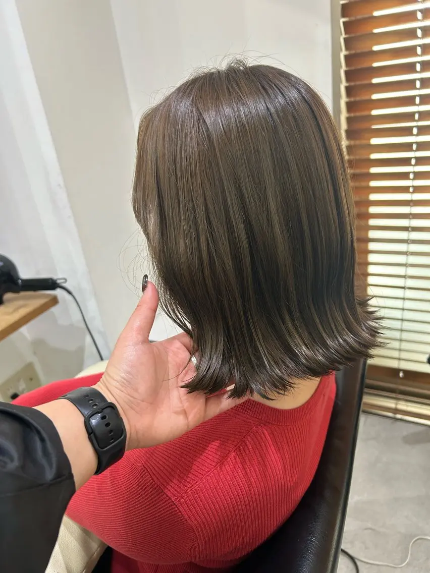 ショート ヘアカラー トリートメント ボブ人気No,1✨ TAME副店長のヘアスタイル