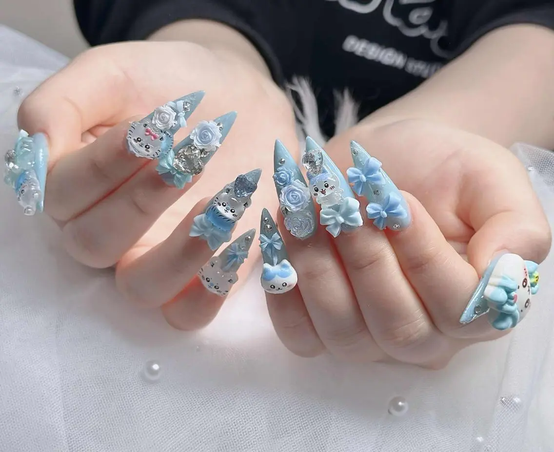 ネイル フレンチネイル ジェルネイル ハロウィン 韓国ネイル マグネットネイル ハンドネイル neco H.babynailのネイルデザイン