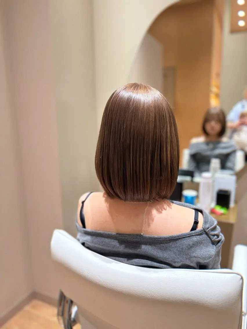 ミディアム ヘアカラー 中島愛佳🐥⸒⸒ 縮毛矯正/艶髪カラーのヘアスタイル