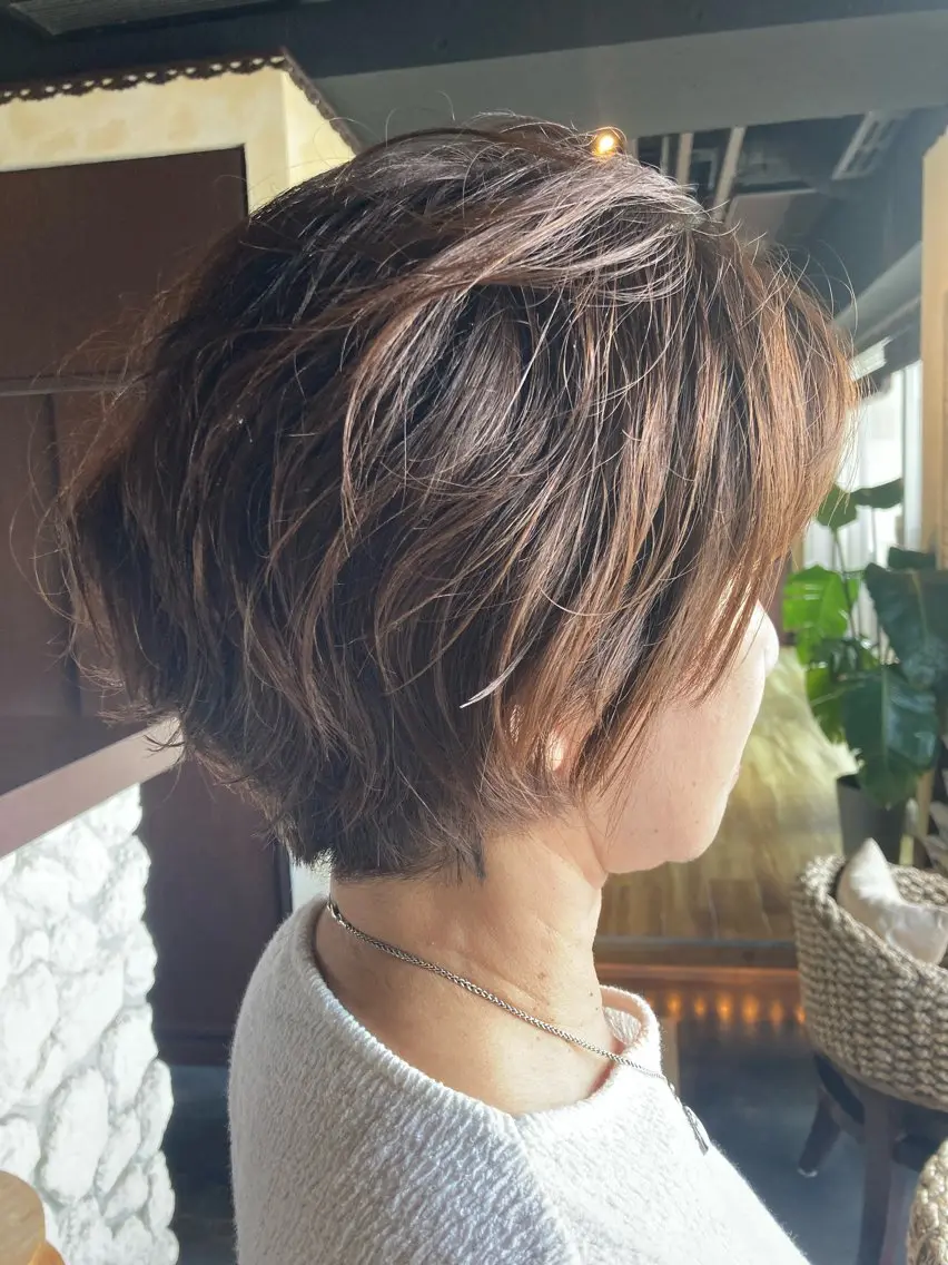 ショート カラー カット ヘアカラー トリートメント 🌙パーマ 照井🌙のヘアスタイル