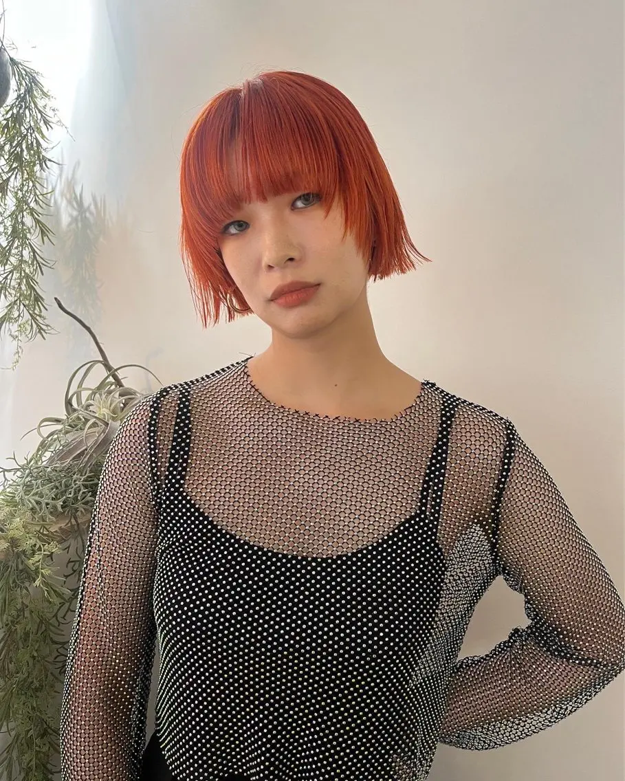 ショート カラー ボブ カット ヘアセット🎀パーマ Tsubasaのヘアスタイル