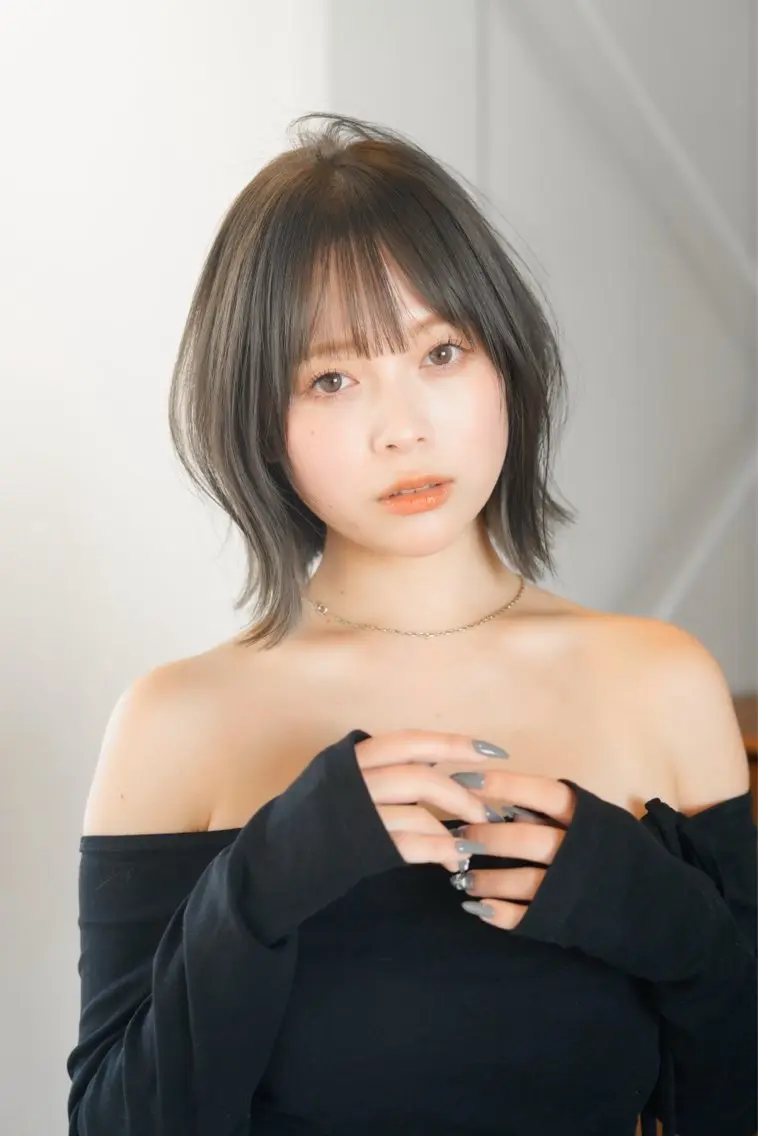 ミディアム 🔥コテ巻き風 ボブパーマ🔥のヘアスタイル