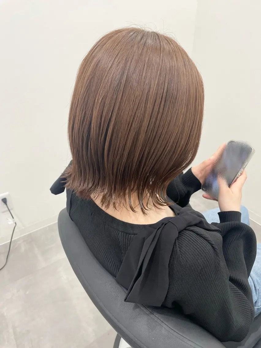 ショート ボブ 外ハネヘア 大石瑠晏 Nut’s /久留米のヘアスタイル