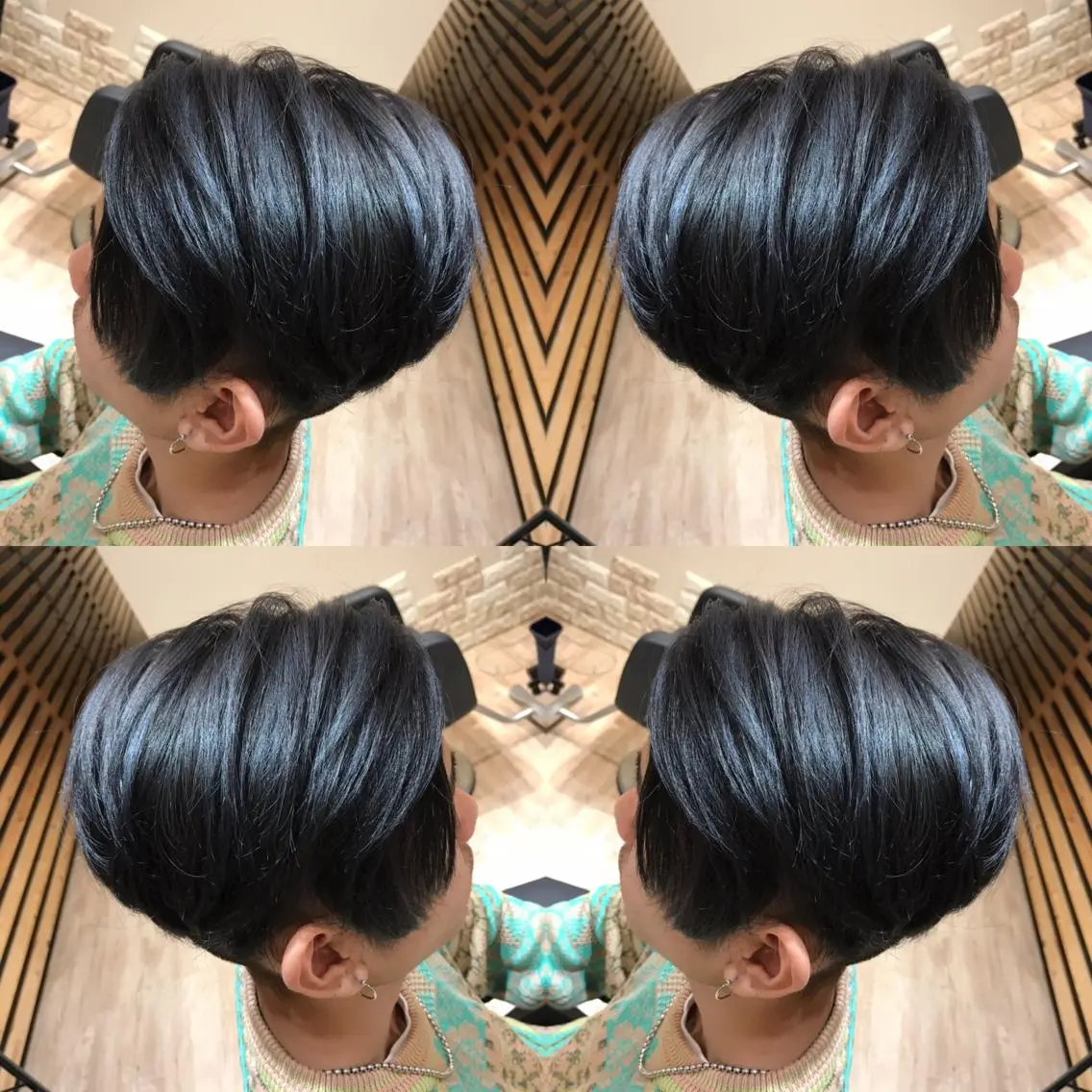 ショート カラー メンズ メンズブリーチ メンズハイライト ブリーチ ブルーカラー ハイライトカラー ヘアカラー 大久保 隆蔵のヘアスタイル