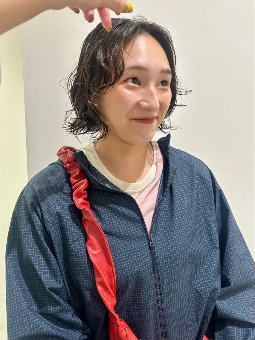 ショート パーマ パーマ 👔ボブ﹨髪質改善 ストレート🩳ももかのヘアスタイル