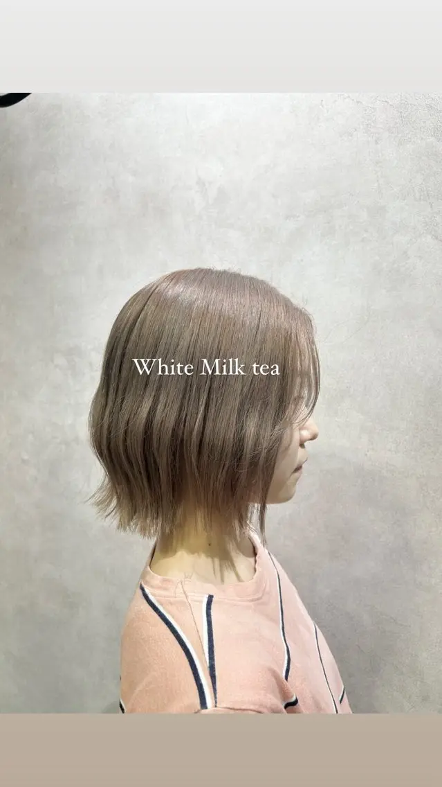 ショート カラー ブリーチ Rin♡透明感ピンク 🎀白肌ラベンダーのヘアスタイル