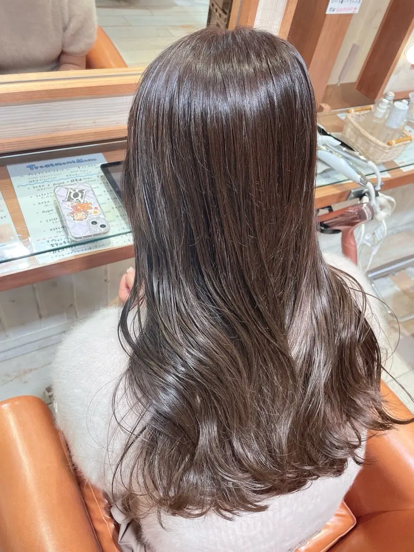 ロング カラー ヘアアレンジ 結婚式・ブライダル ベージュカラー ブリーチ ブラウンカラー グレージュ 清水 ちひろ ✄トップスタイリストのヘアスタイル