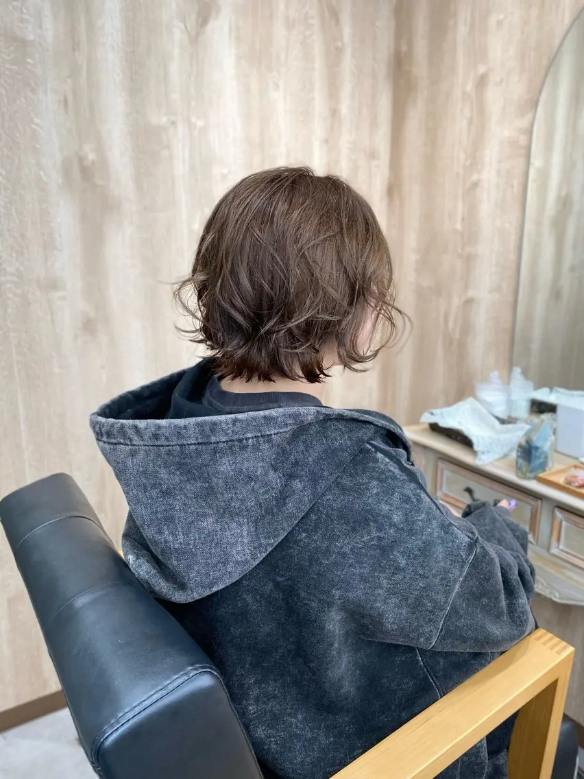 ショート カット ヘアカラー トリートメント 王道かわいい🤍ベー ジュカラー*里々花*のヘアスタイル