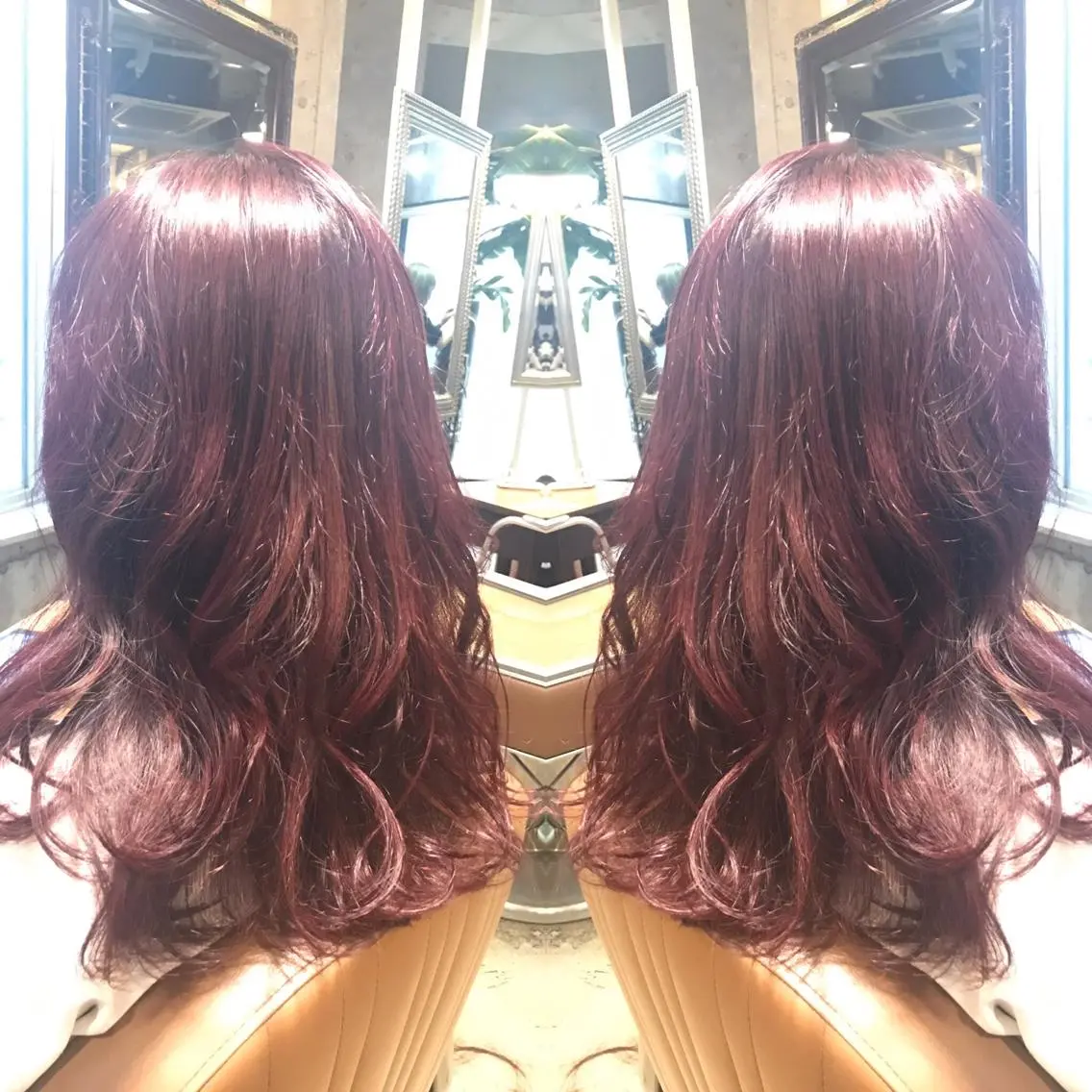 ミディアム カラー パーマ ヘアアレンジ メンズ キッズ ネイル マツエク・マツパ ダブルカラー ピンクカラー カラーマツエク ピンク サロンドミルク 渋谷高比良のヘアスタイル