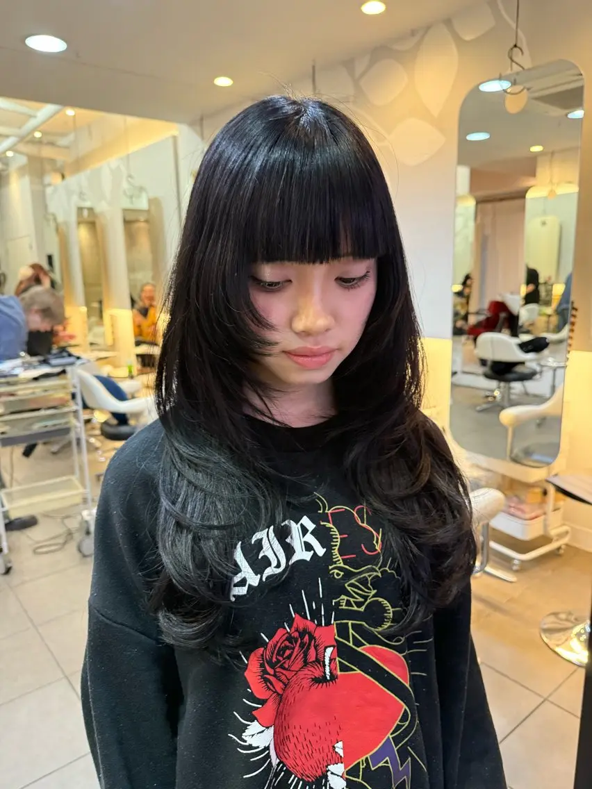 ロング カラー レイヤー/ボブ/艶髪 🎀ENA🎀のヘアスタイル