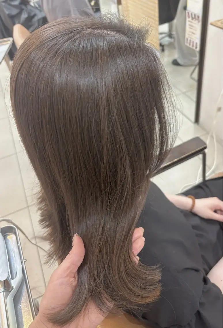 ミディアム カラー グレージュ トリートメント ヘアカラー トリートメント 頭皮×髪質改善 透明感カラー💎中村のヘアスタイル