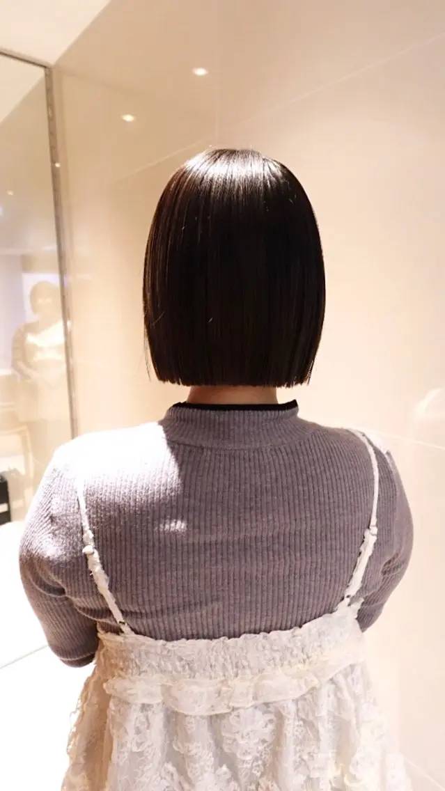 ショート ヘアカラー トリートメント 🎀ロングカット/ 艶カラー🩰rioのヘアスタイル