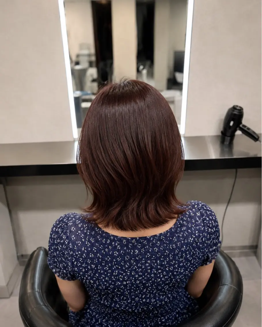ミディアム カラー ブラウンカラー トリートメント 🌈ウルトワ水素 髪質改善naru🌈のヘアスタイル