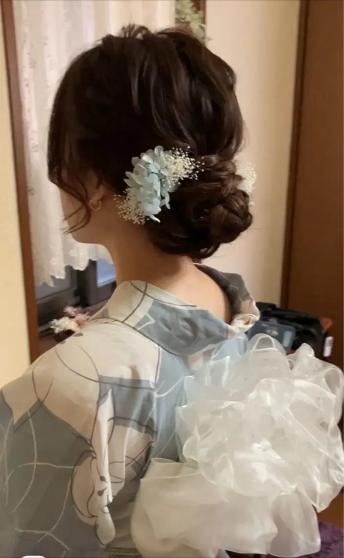 浴衣着付け(ヘアセット付き)の写真