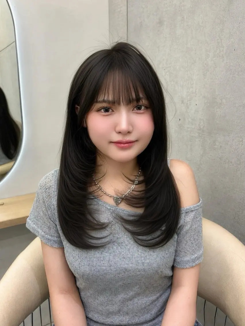 ロング カラー ヘアカラー トリートメント さな/sand/ 透明感カラーのヘアスタイル