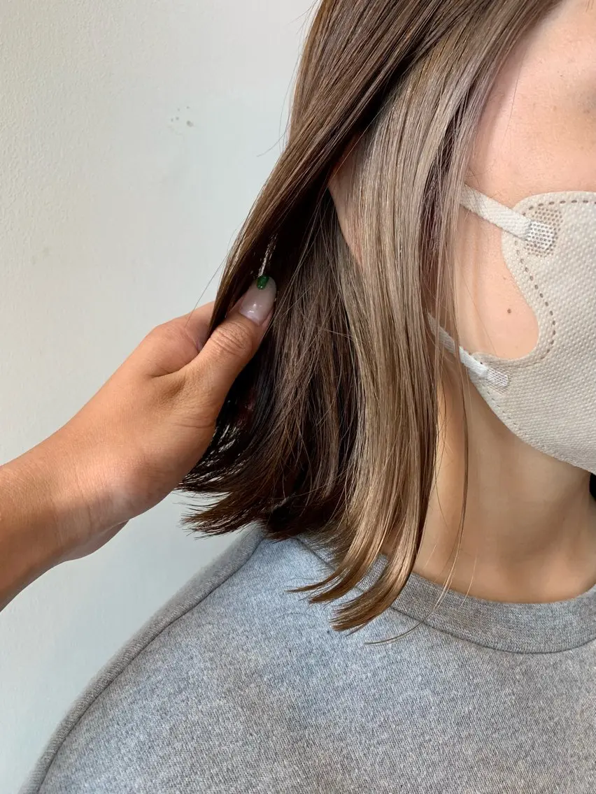 ミディアム 石田 佳恋のヘアスタイル