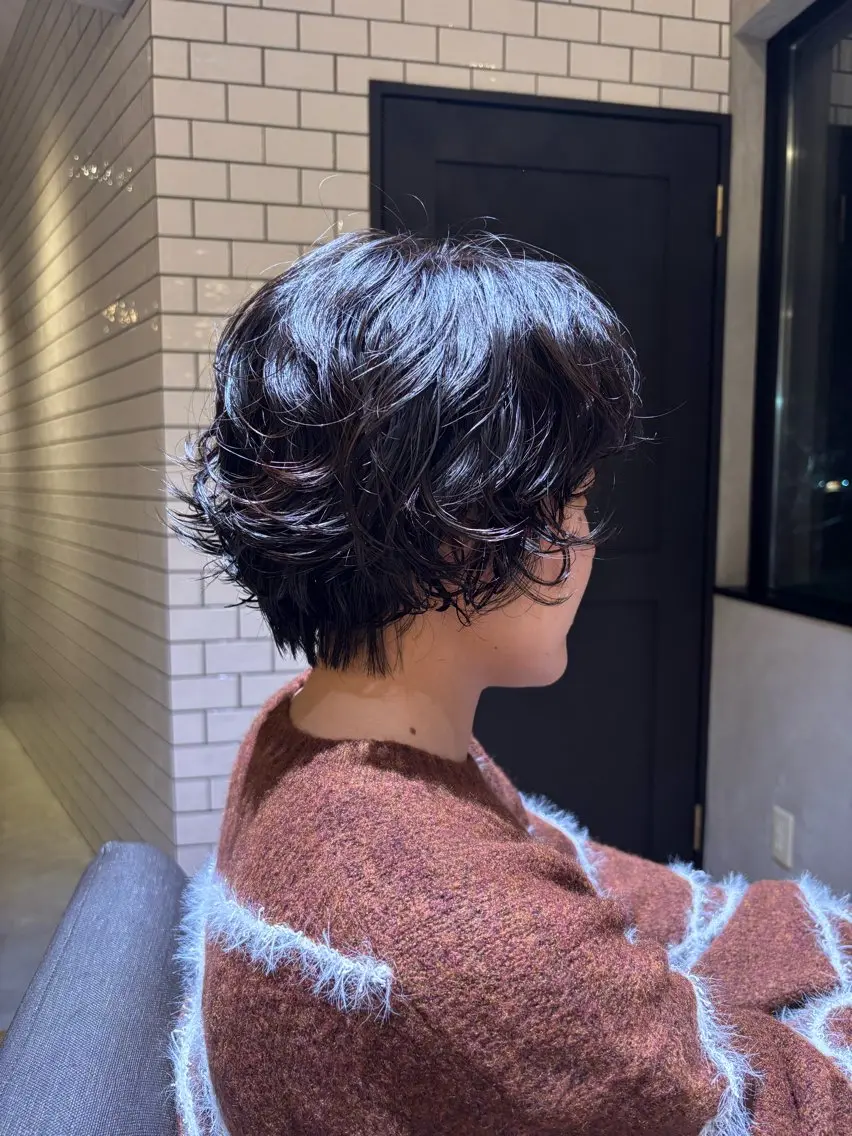 ショート パーマ ショートヘア ニュアンスパーマ 工藤 暖のヘアスタイル