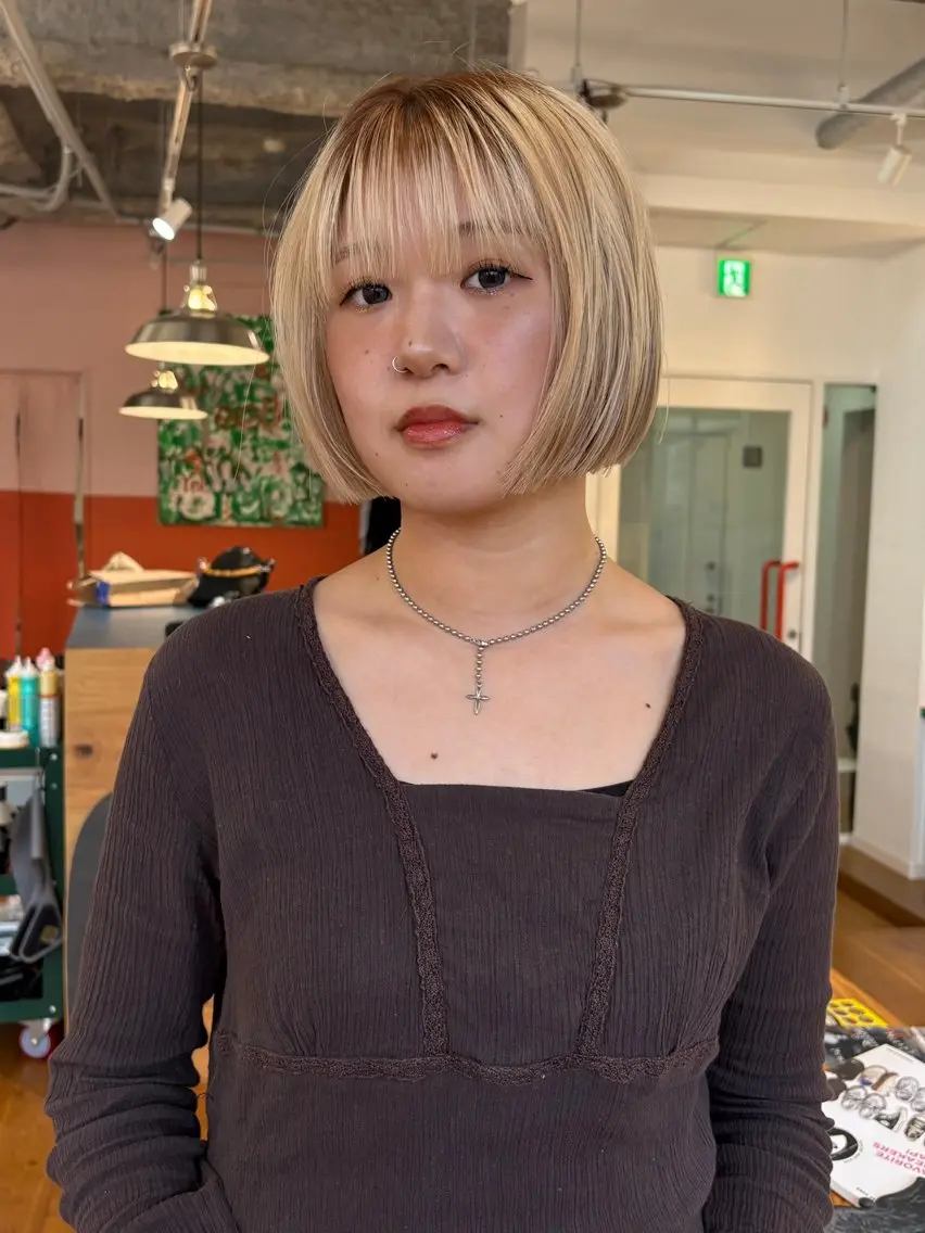 ミディアム カット ヘアカラー ami /yuutenjiのヘアスタイル