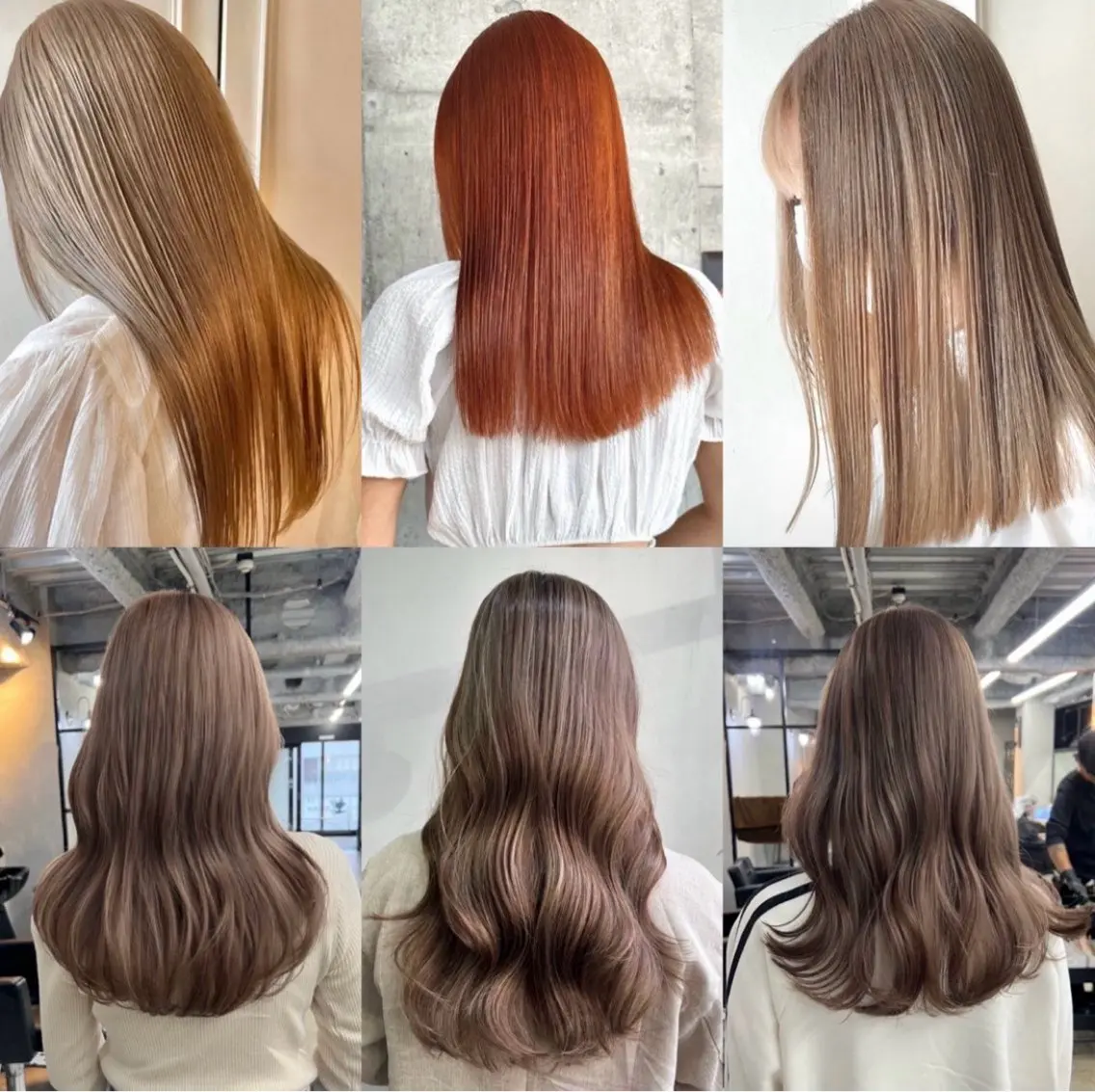 ミディアム カット ヘアカラー 美髪矯正 透明感 カラー⭐️ユウキのヘアスタイル