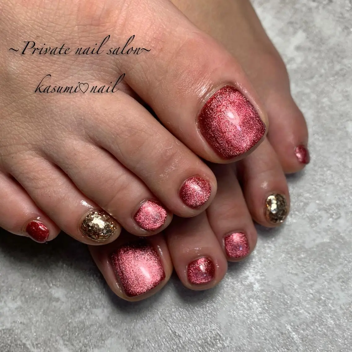 ネイル マグネットネイル ミラーネイル ニュアンスネイル 春ネイル KASUMI♡ Nailのネイルデザイン
