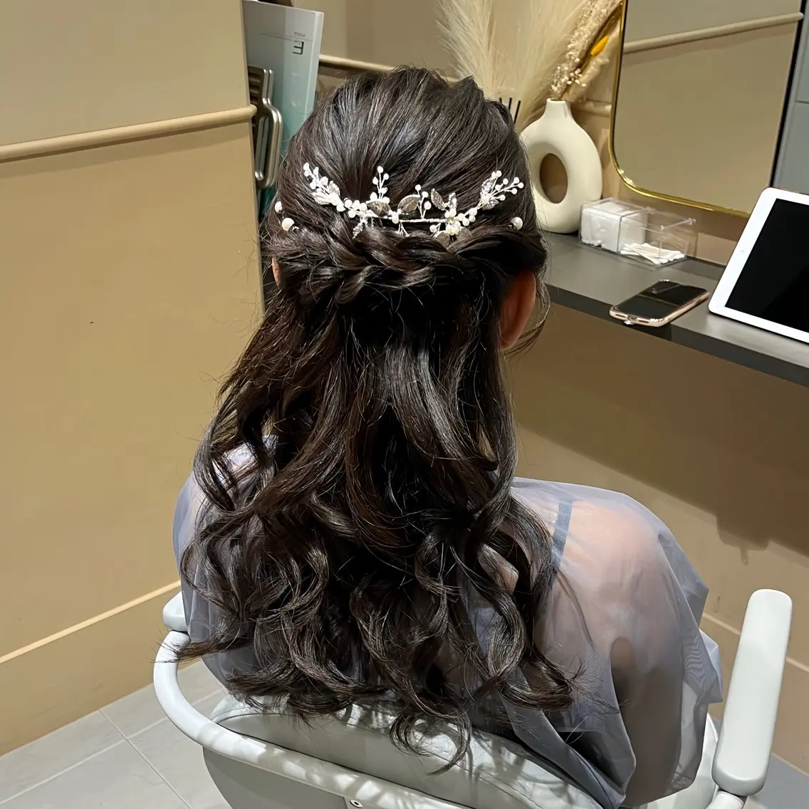 ロング ヘアアレンジ ハーフアップ 🫧tomoka 透明感カラー🫧のヘアスタイル