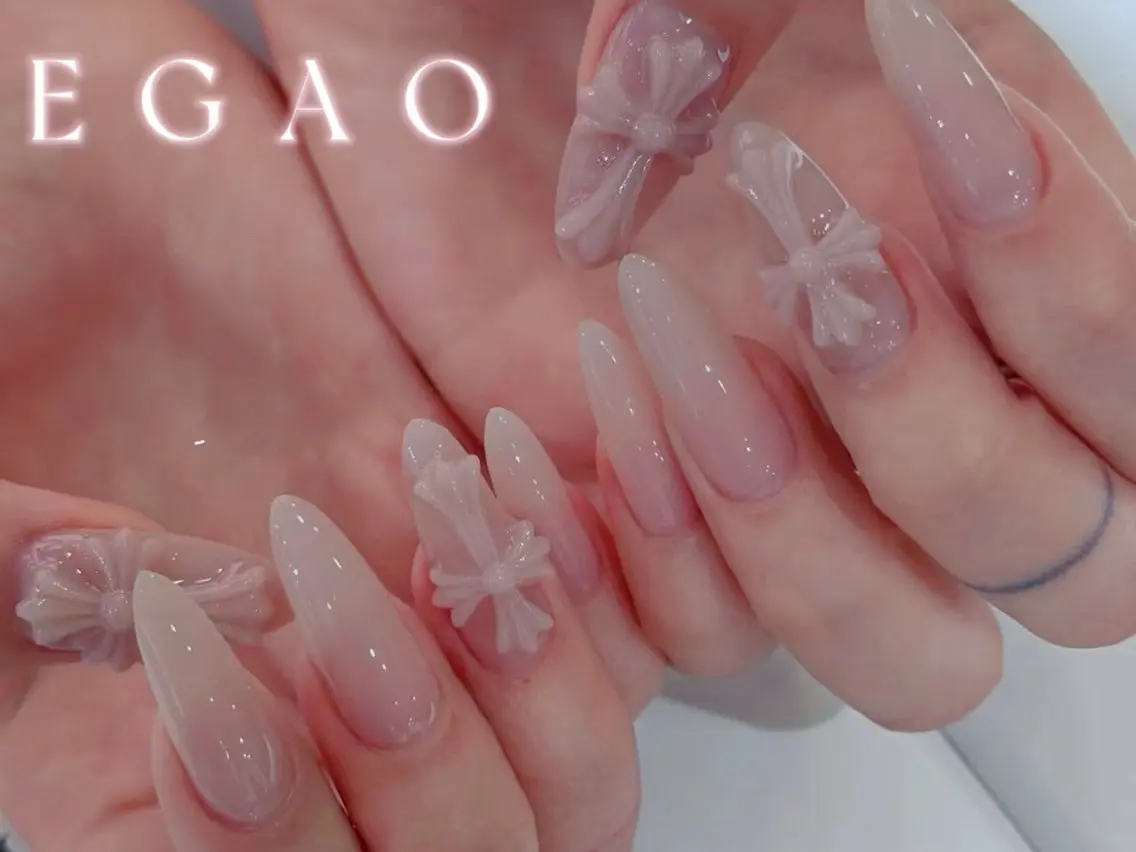 ネイル 長さ出し ジェルネイル 韓国ネイル マグネットネイル 持ち込み EGAO NAIL 錦糸町店のネイルデザイン