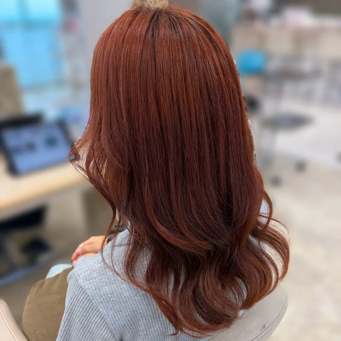 セミロング ヘアカラー ツヤ髪/ボブ/アレ ンジ🌿yuiのヘアスタイル