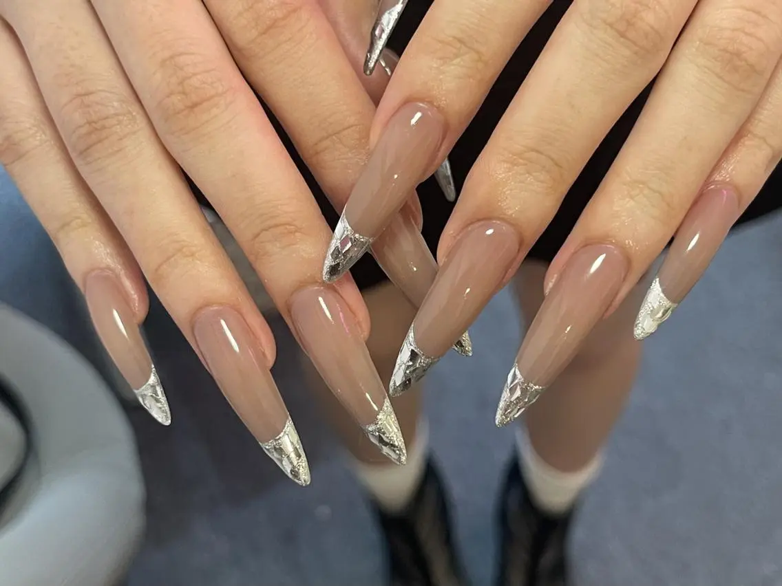 ネイル オーロラネイル 長さ出し フットネイル フレンチネイル ジェルネイル ハンドネイル RiRi Belle Nail池袋のネイルデザイン