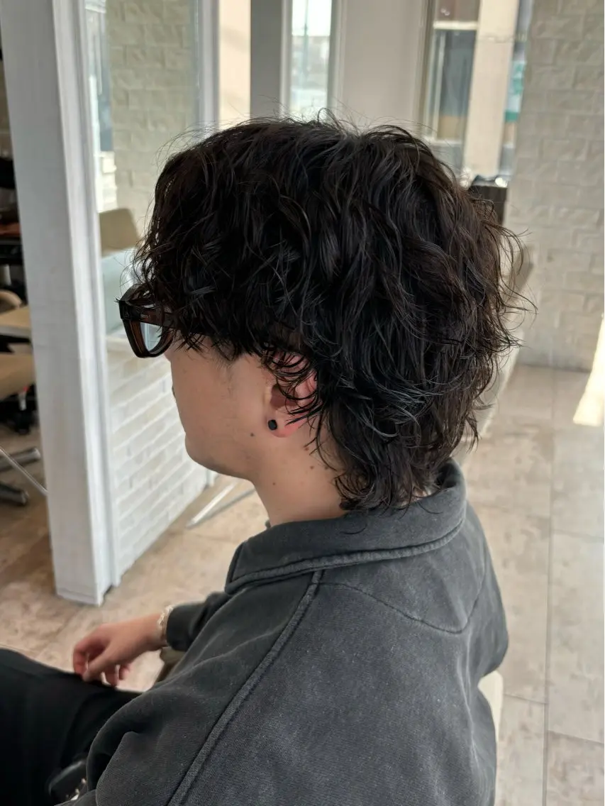 メンズカット+パーマの写真