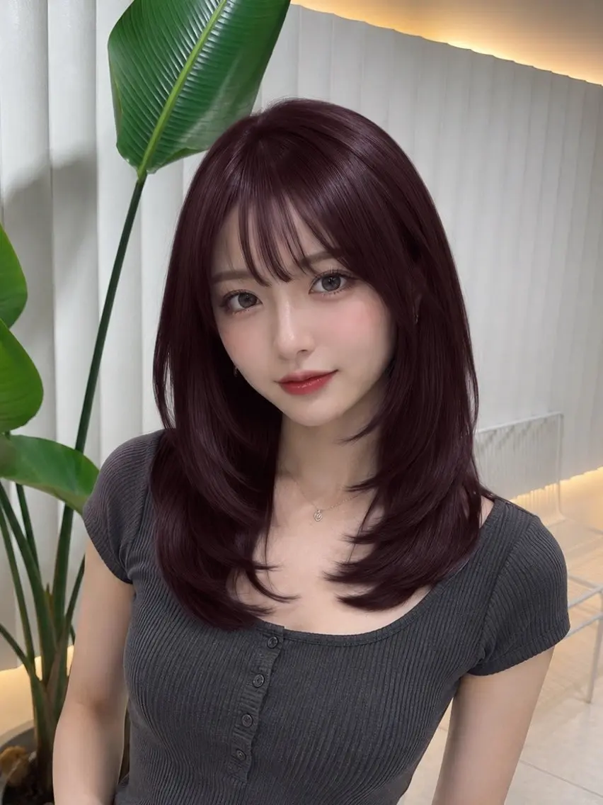 ミディアム カラー ヘアカラー トリートメント ラベンダー💜グレー 🩶ミント💚のヘアスタイル