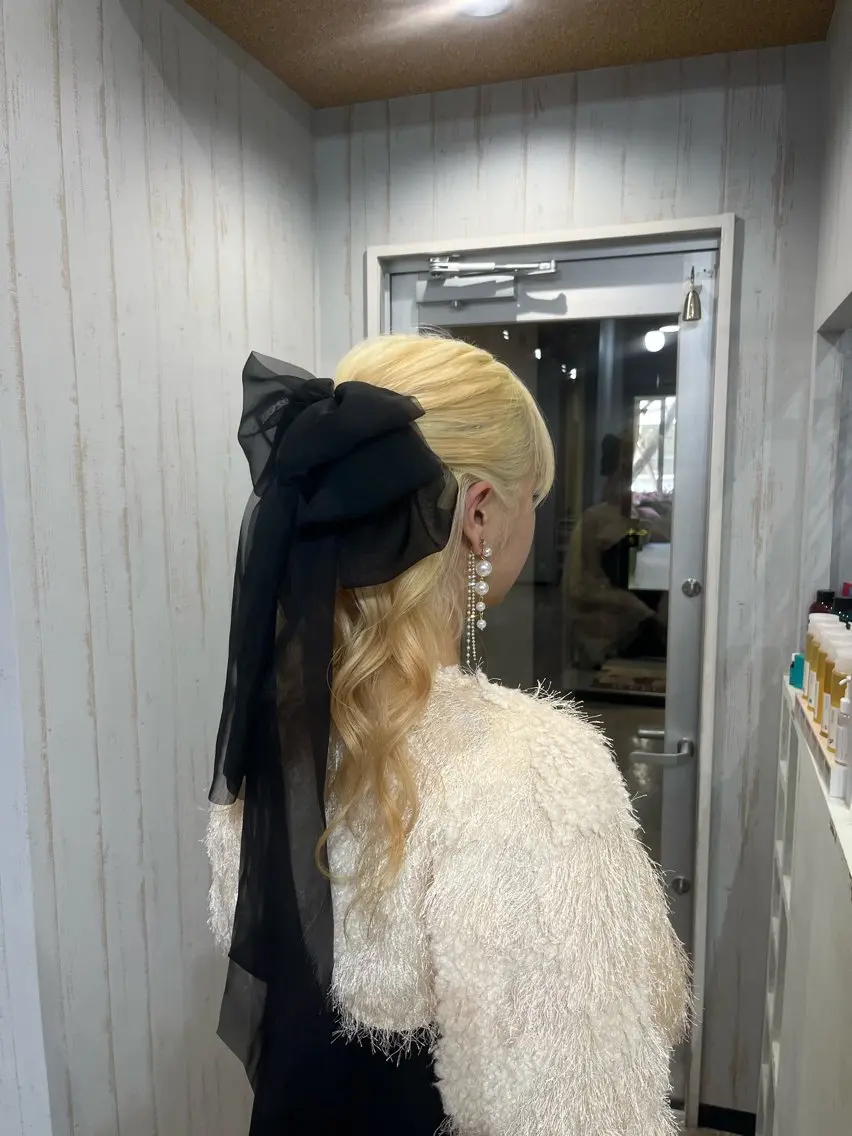 ロング ヘアアレンジ リト /渋谷/ハイトーンのヘアスタイル