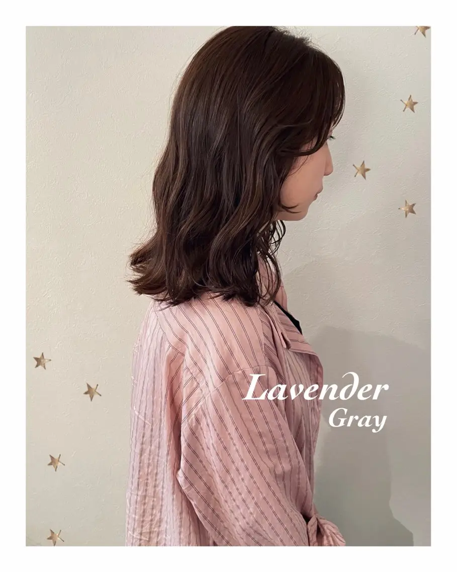ミディアム カラー カット ヘアカラー 市川 千夏のヘアスタイル