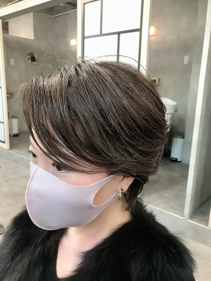 ミディアム ヘアカラー トリートメント お母さんの白髪対策 ・白髪染め/松田直敏のヘアスタイル