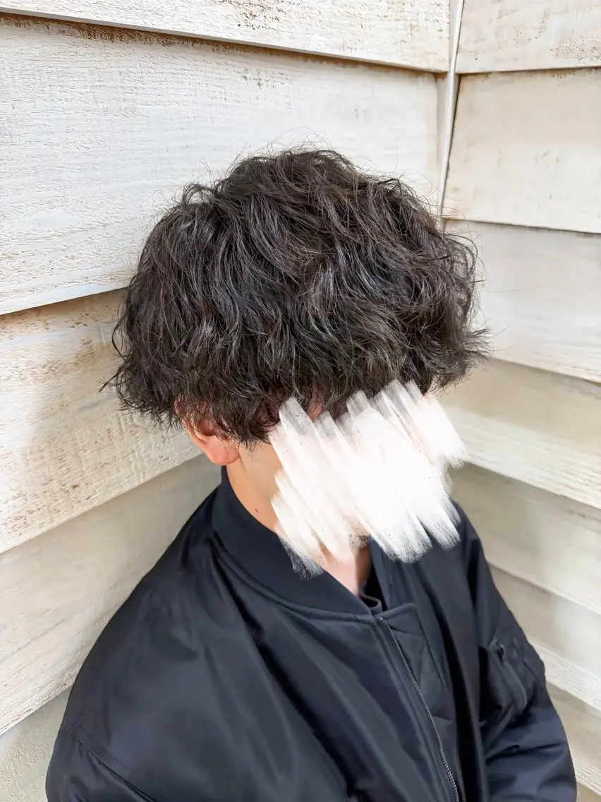 ショート パーマ メンズ メンズパーマ 波巻きパーマ カット パーマ GAKU 【メンズ特化】のヘアスタイル
