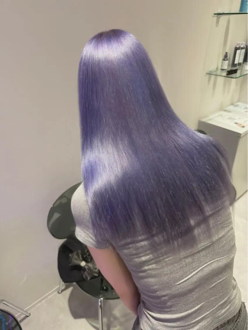 ロング カラー カット ヘアカラー トリートメント 🦄ハイトーンカラー 🦄まるおしょうのヘアスタイル