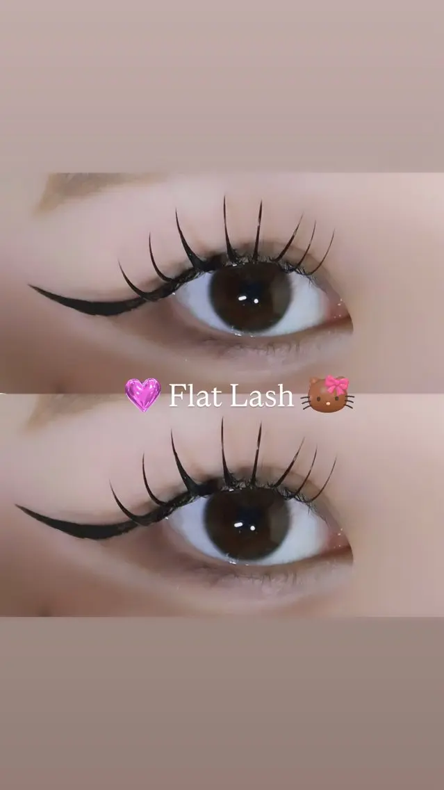 マツエク・マツパ キュート フラットラッシュ マツエク . KARIN🎀のマツエク・マツパデザイン